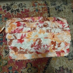 Strapless printed crop top